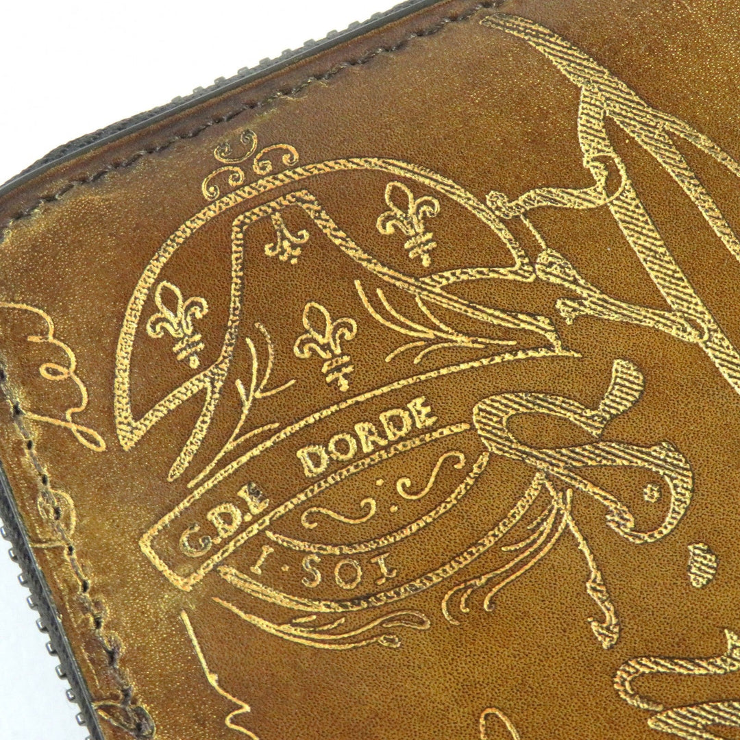 Berluti Long Wallet Purse Golden patine Brown Itauba mens Used Authentic