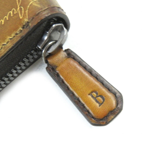 Berluti Long Wallet Purse Golden patine Brown Itauba mens Used Authentic
