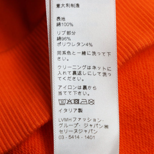 CELINE Hoodie 2Y499052H Main: 100% cotton, part: 96% cotton, part: 4% polyurethane Orange LOOSE HOODIE WHIT HOOD LOGO mens M Used Authentic