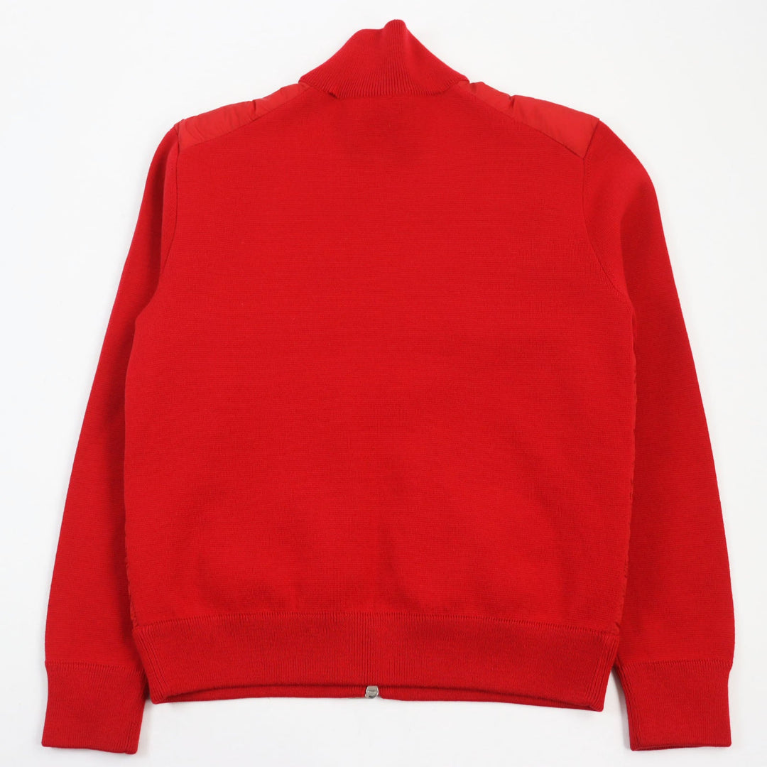 MONCLER Down jacket Outer: 100% nylon, Main: 50% acrylic, Main: 50% wool, Lining: 100% nylon, Filling: 90% down, 10% feather Red MAGLIONE TRICOT CARDIGAN mens M Used Authentic