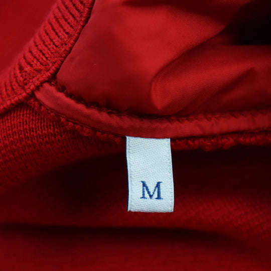 MONCLER Down jacket Outer: 100% nylon, Main: 50% acrylic, Main: 50% wool, Lining: 100% nylon, Filling: 90% down, 10% feather Red MAGLIONE TRICOT CARDIGAN mens M Used Authentic