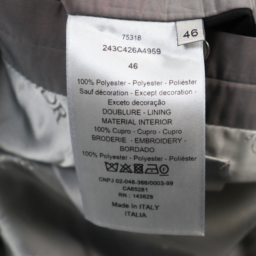 Dior HOMME Blouson 243C426A4959 Outer: 100% polyester, Lining: 100% cupra, Part: 100% polyester Grey Iridescent mens 46 Used Authentic
