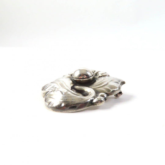 Georg Jensen Brooch 71 Main�FSV925 Silver Women Used Authentic