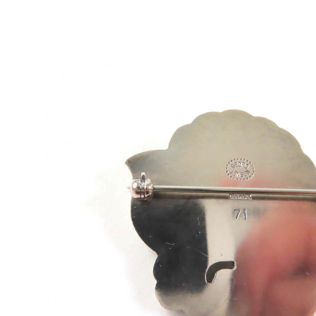 Georg Jensen Brooch 71 Main�FSV925 Silver Women Used Authentic