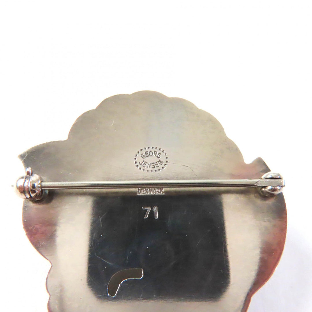 Georg Jensen Brooch 71 Main�FSV925 Silver Women Used Authentic