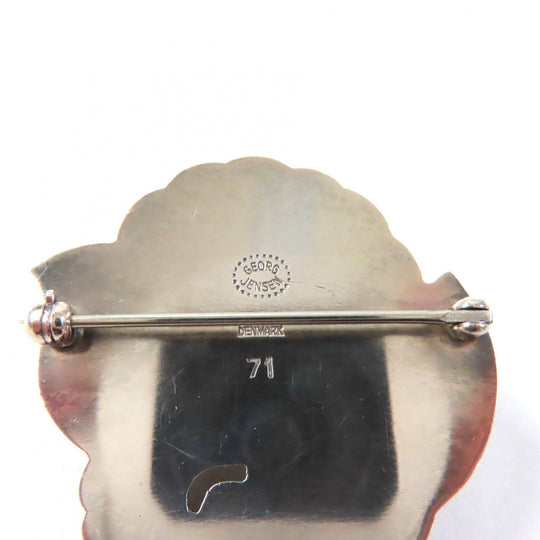 Georg Jensen Brooch 71 Main�FSV925 Silver Women Used Authentic