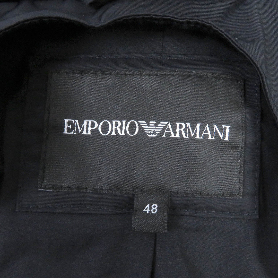 EMPORIO ARMANI coat Main: 100% polyester Dark navy mens 48 Used Authentic