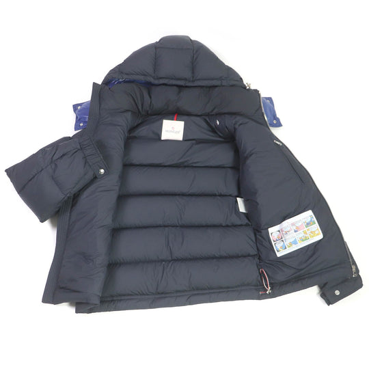 MONCLER Down jacket Outer: 100% polyester, Lining: 100% nylon, Filling: 90% down, Filling: 10% feather Navy POIRIER mens zero size Used Authentic