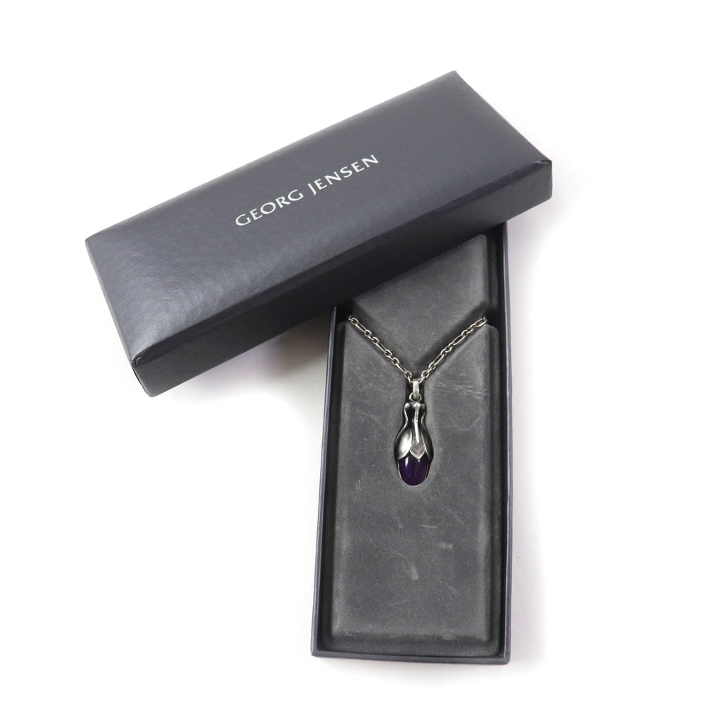 Georg Jensen Necklace Main: SV925, Part: Amethyst Purple Silver 2011 Year Necklace Women Used Authentic