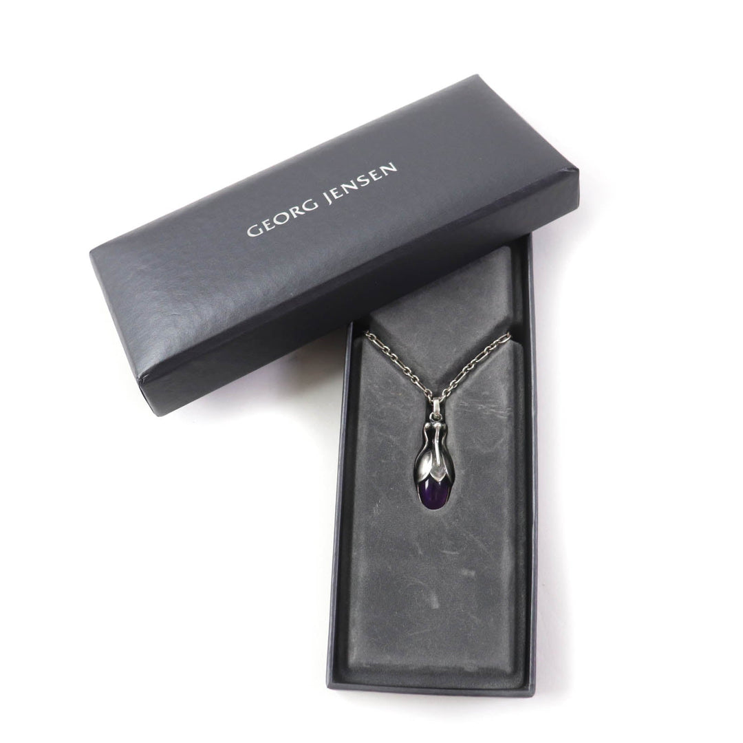 Georg Jensen Necklace Main: SV925, Part: Amethyst Purple Silver 2011 Year Necklace Women Used Authentic