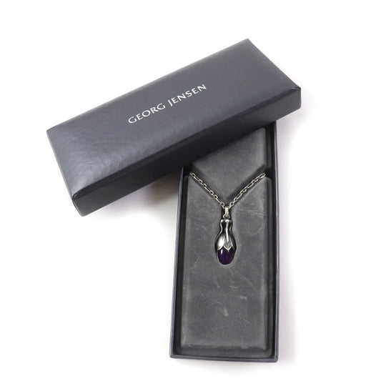 Georg Jensen Necklace Main: SV925, Part: Amethyst Purple Silver 2011 Year Necklace Women Used Authentic