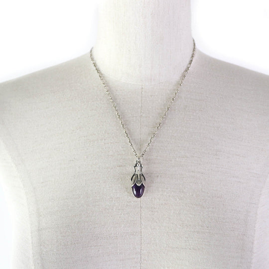 Georg Jensen Necklace Main: SV925, Part: Amethyst Purple Silver 2011 Year Necklace Women Used Authentic