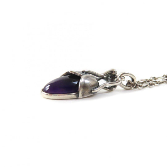 Georg Jensen Necklace Main: SV925, Part: Amethyst Purple Silver 2011 Year Necklace Women Used Authentic