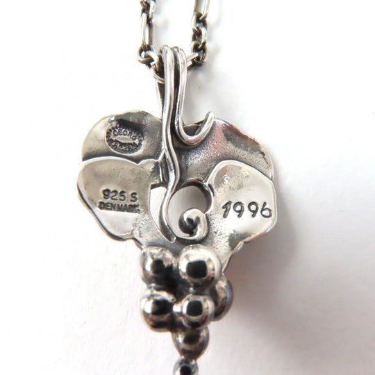 Georg Jensen Necklace Main: SV925, Part: Carnelian Silver orange 1996 Year Necklace Women Used Authentic