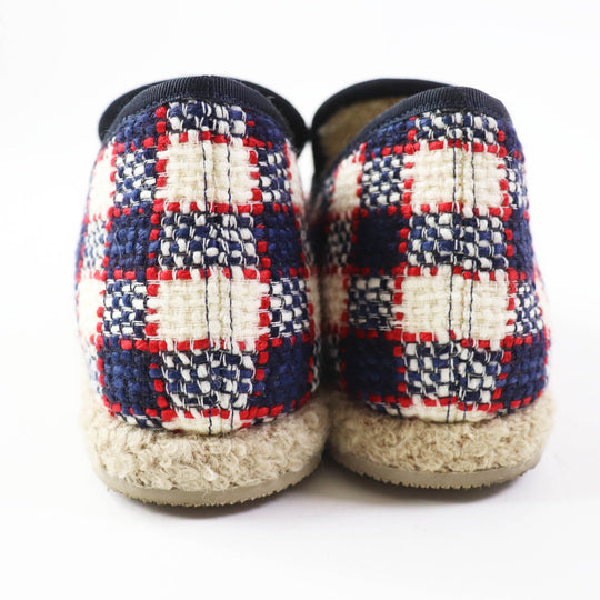 GUCCI loafers Main: , Main: Tweed Inner: Boa Navy red white Women 36 1/2 Used Authentic