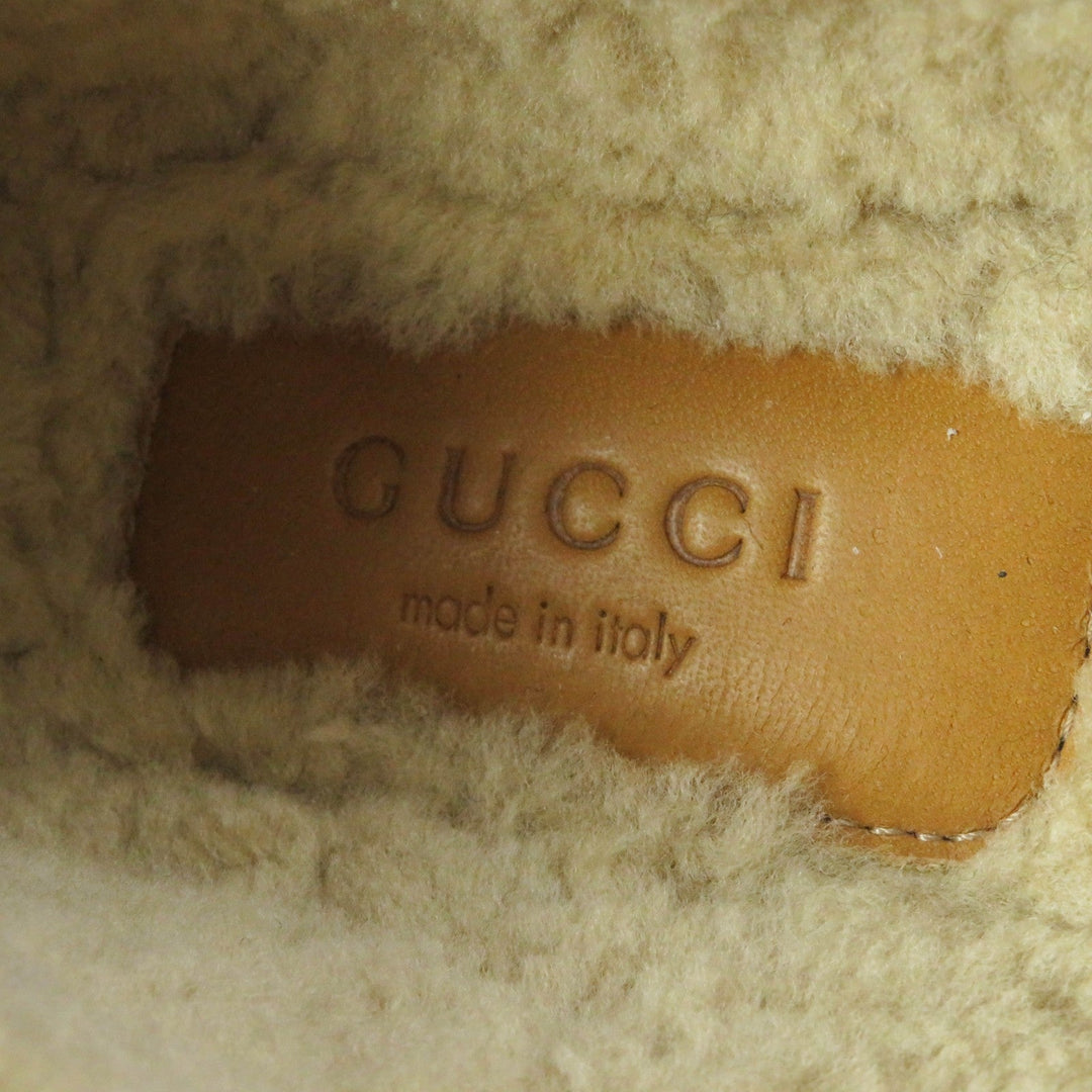GUCCI loafers Main: , Main: Tweed Inner: Boa Navy red white Women 36 1/2 Used Authentic