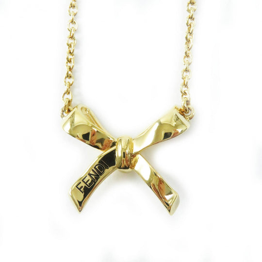 FENDI Necklace 8AK081 Gold Plated gold Women Used Authentic