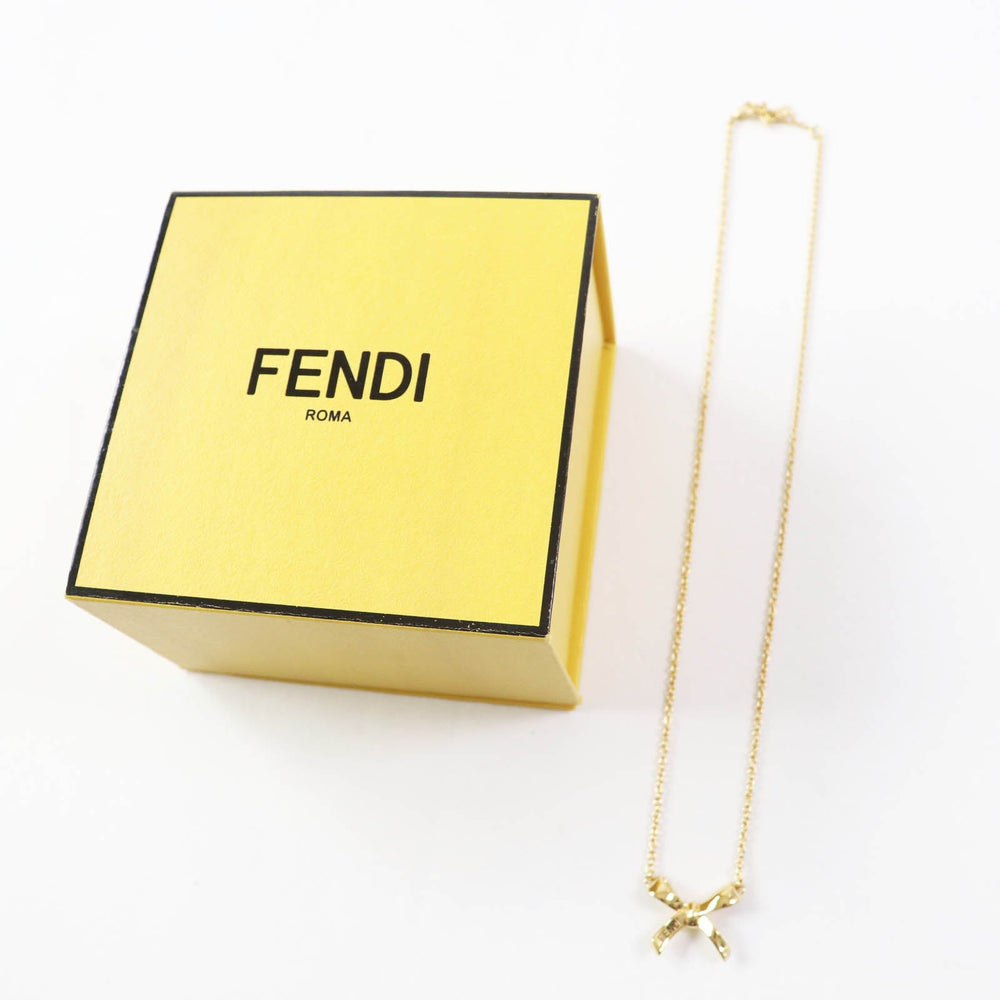 FENDI Necklace 8AK081 Gold Plated gold Women Used Authentic