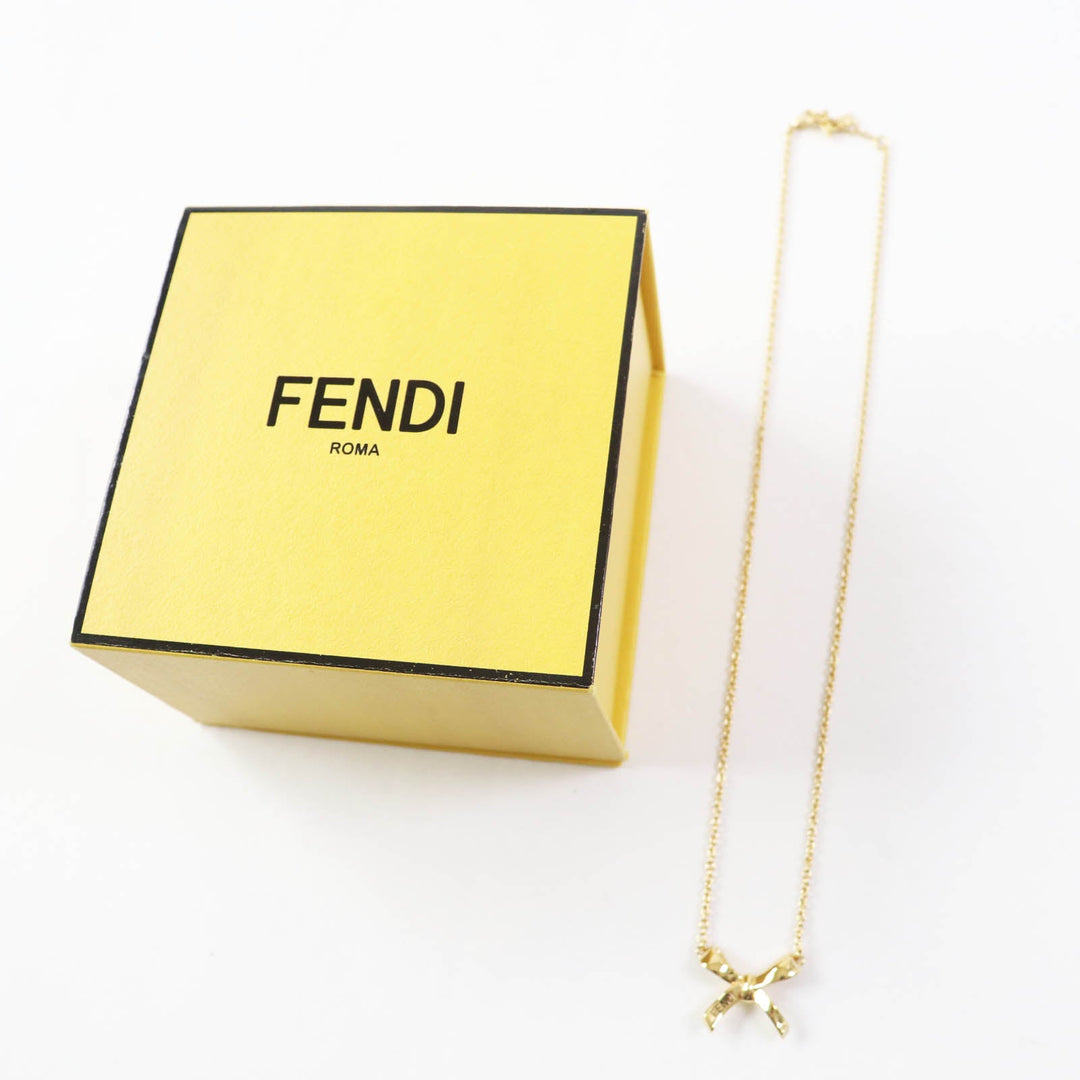 FENDI Necklace 8AK081 Gold Plated gold Women Used Authentic