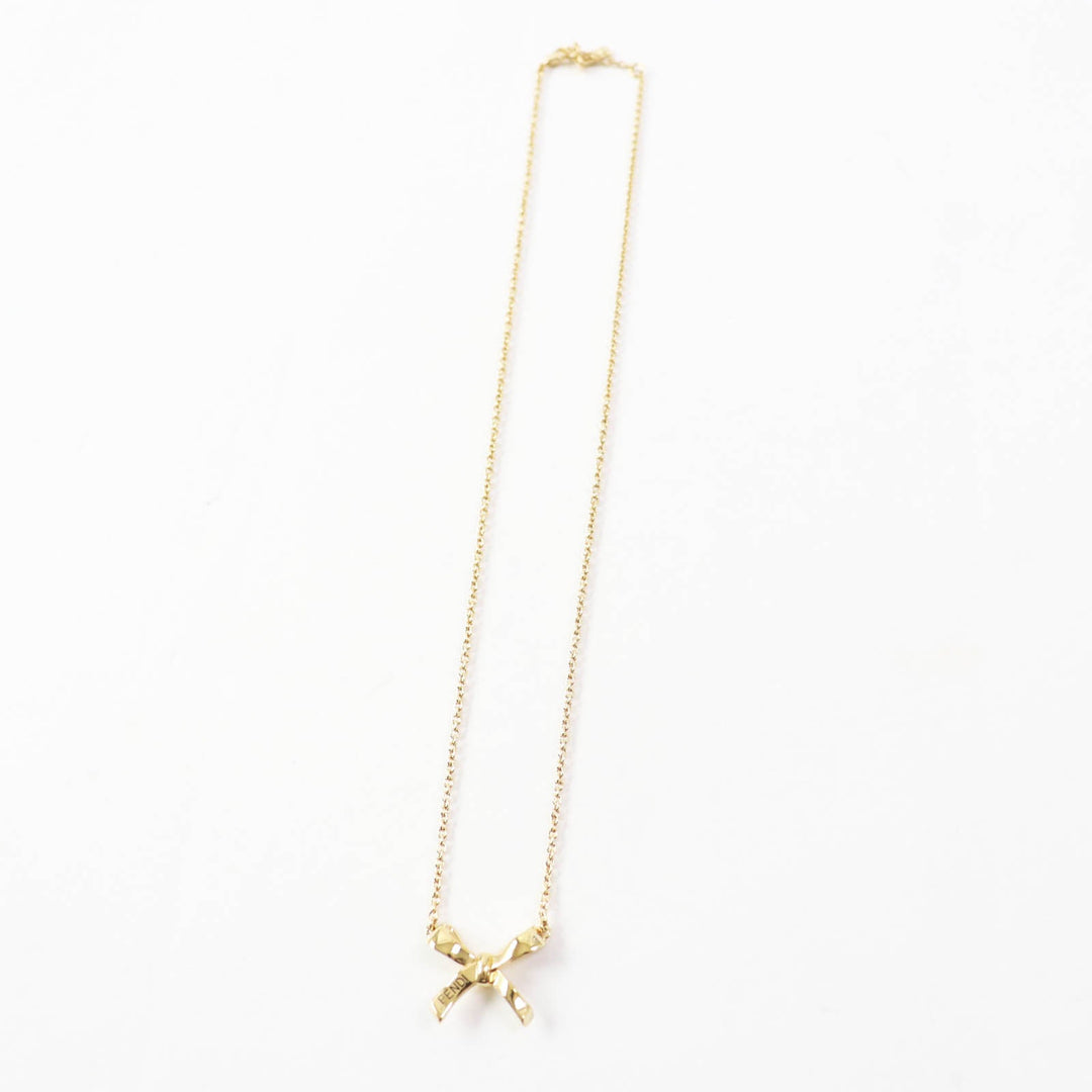 FENDI Necklace 8AK081 Gold Plated gold Women Used Authentic
