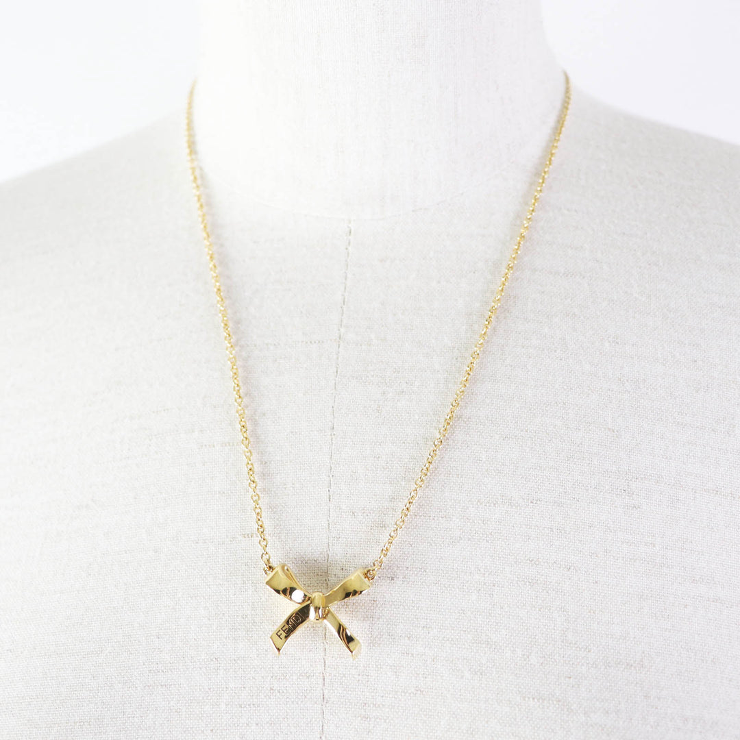 FENDI Necklace 8AK081 Gold Plated gold Women Used Authentic