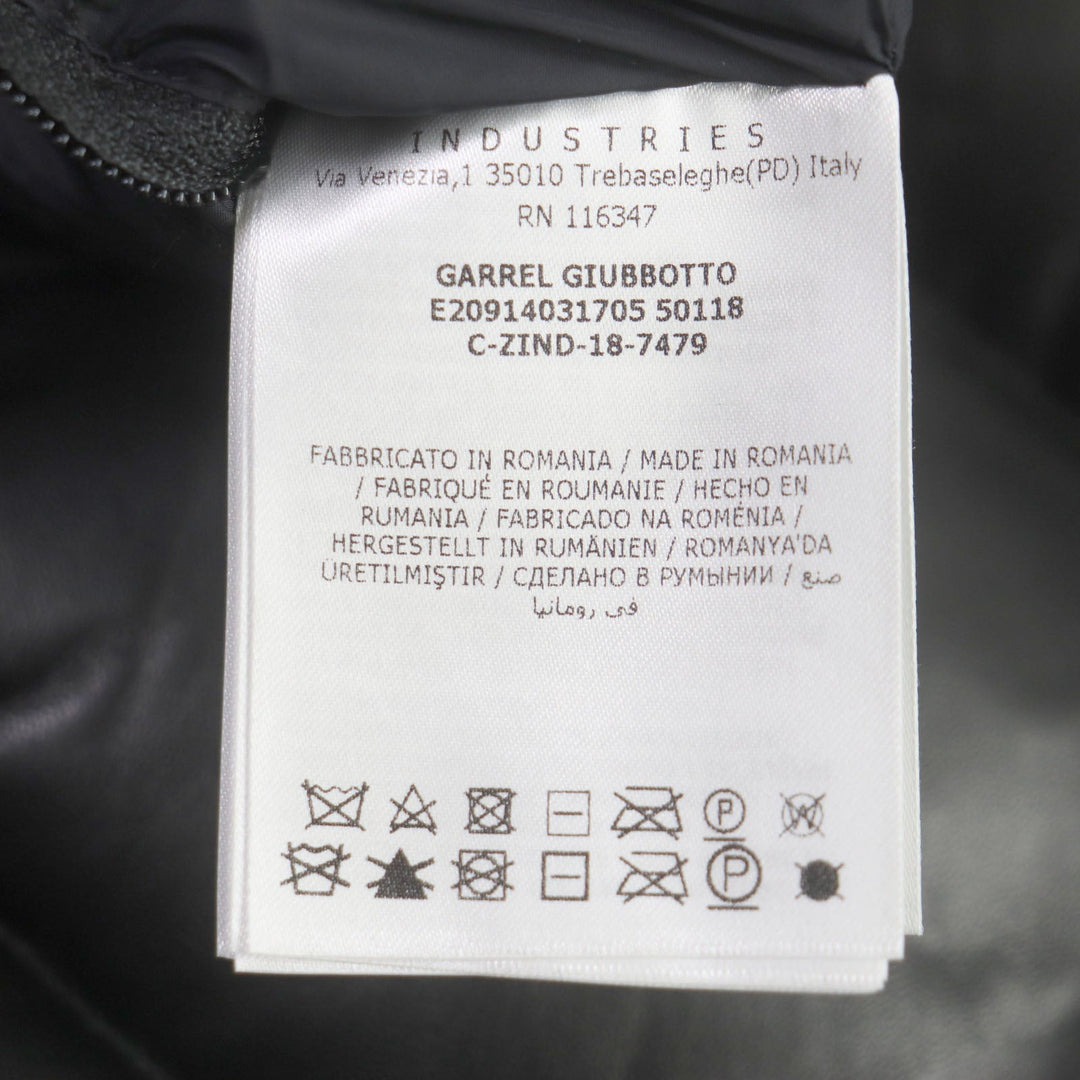 MONCLER Down jacket Lining: 100% nylon, Filling: 90% down, Filling: 10% feather, Exterior: sheepskin leather, Decoration: cowhide leather black GARREL mens 2 Used Authentic