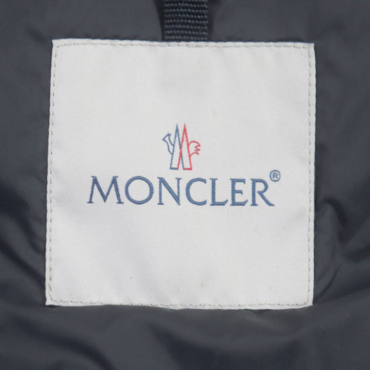 MONCLER Down jacket Lining: 100% nylon, Filling: 90% down, Filling: 10% feather, Exterior: sheepskin leather, Decoration: cowhide leather black GARREL mens 2 Used Authentic