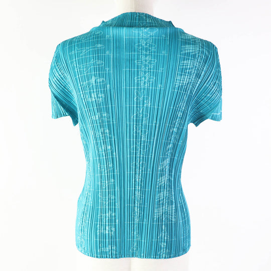 PLEATS PLEASE Cut PP71-JK716 Outer material: Polyester 100% Emerald green Women 3 Used Authentic