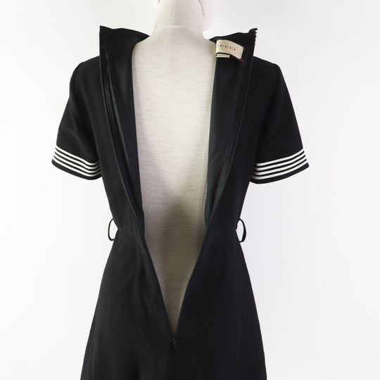 GUCCI one piece 643352 Outer: 100% wool, Lining: 100% silk, Part: 100% acetate black Women 38 Used Authentic