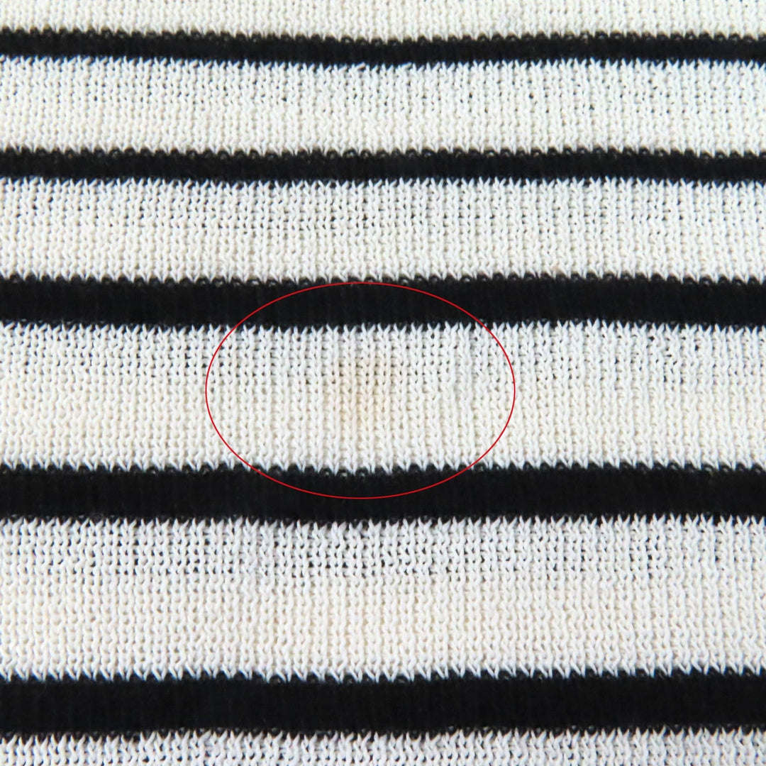 CHANEL knit P56071 Main: 71% paper, 23% cotton, 6% polyester White black Women 38 Used Authentic