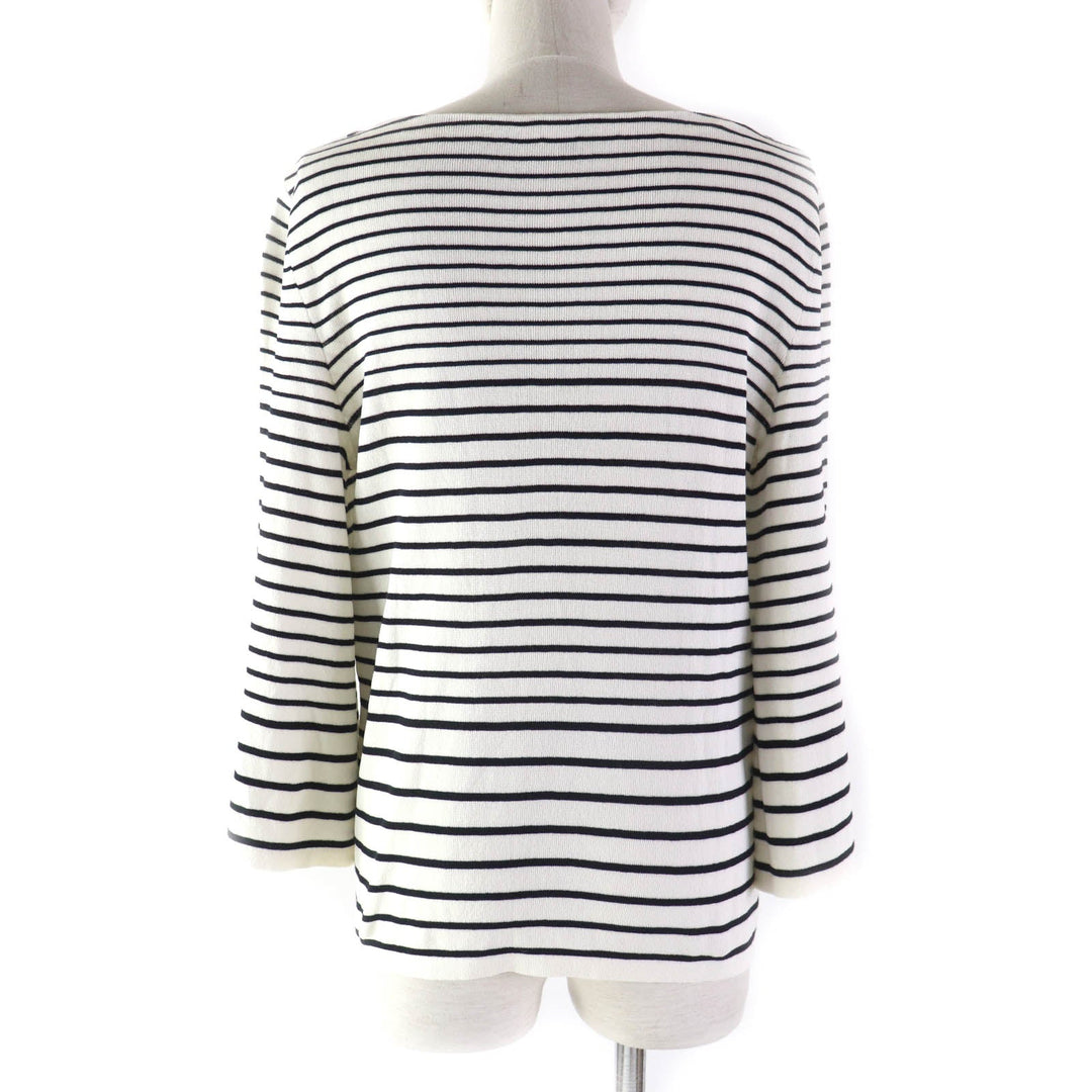 CHANEL knit P56071 Main: 71% paper, 23% cotton, 6% polyester White black Women 38 Used Authentic