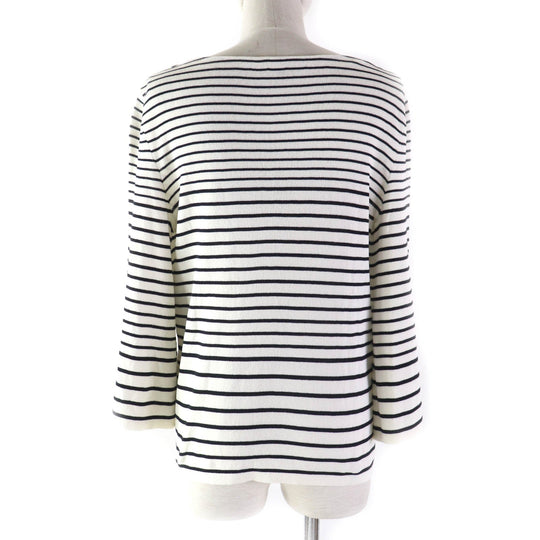 CHANEL knit P56071 Main: 71% paper, 23% cotton, 6% polyester White black Women 38 Used Authentic