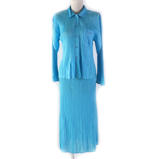 PLEATS PLEASE setup PP22-JJ853/PP22-JG855 Main: 100% polyester Light blue Women 3 Used Authentic