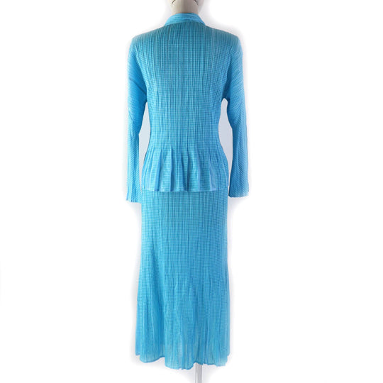 PLEATS PLEASE setup PP22-JJ853/PP22-JG855 Main: 100% polyester Light blue Women 3 Used Authentic