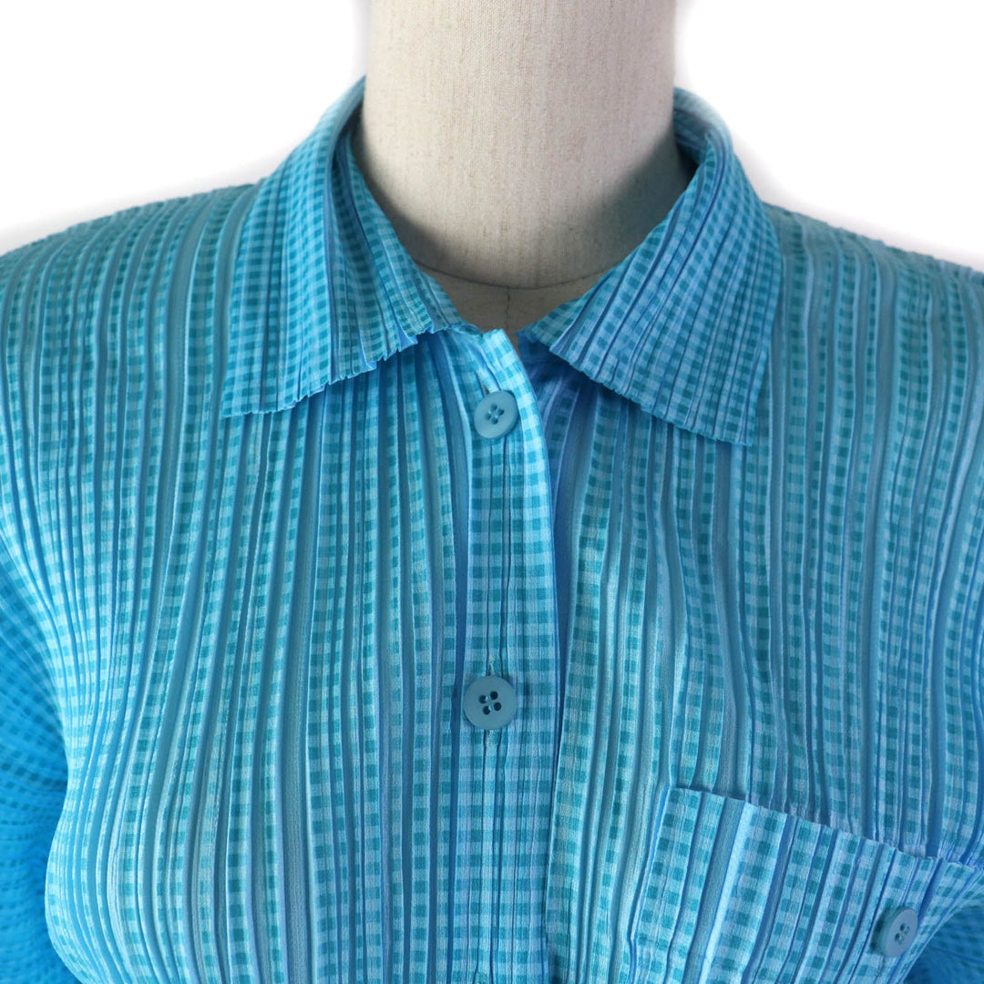 PLEATS PLEASE setup PP22-JJ853/PP22-JG855 Main: 100% polyester Light blue Women 3 Used Authentic