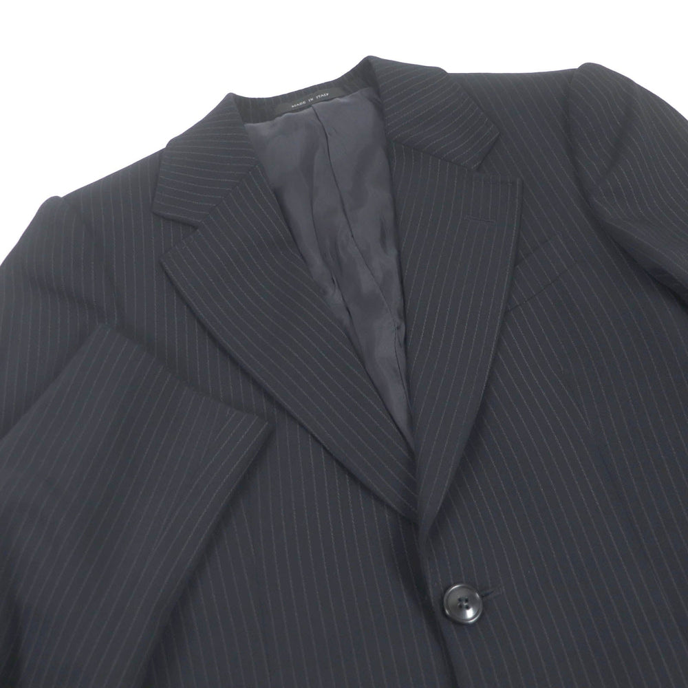 EMPORIO ARMANI suit Outer: 86% wool, Outer: 1% polyamide (nylon), Outer: 2% elastane (polyurethane), Outer: 1% polyester, Lining: 100% cupra black mens 44 Used Authentic