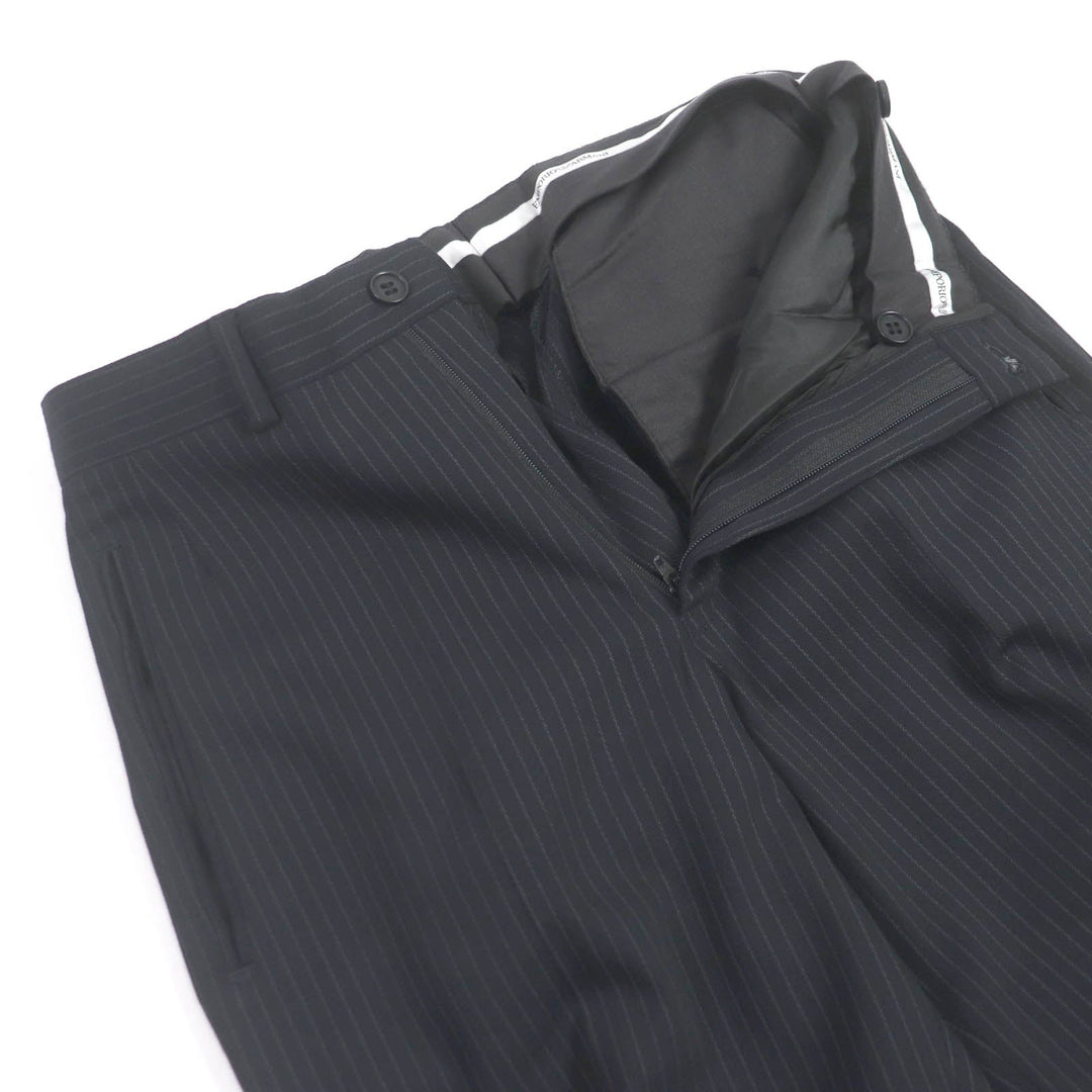 EMPORIO ARMANI suit Outer: 86% wool, Outer: 1% polyamide (nylon), Outer: 2% elastane (polyurethane), Outer: 1% polyester, Lining: 100% cupra black mens 44 Used Authentic