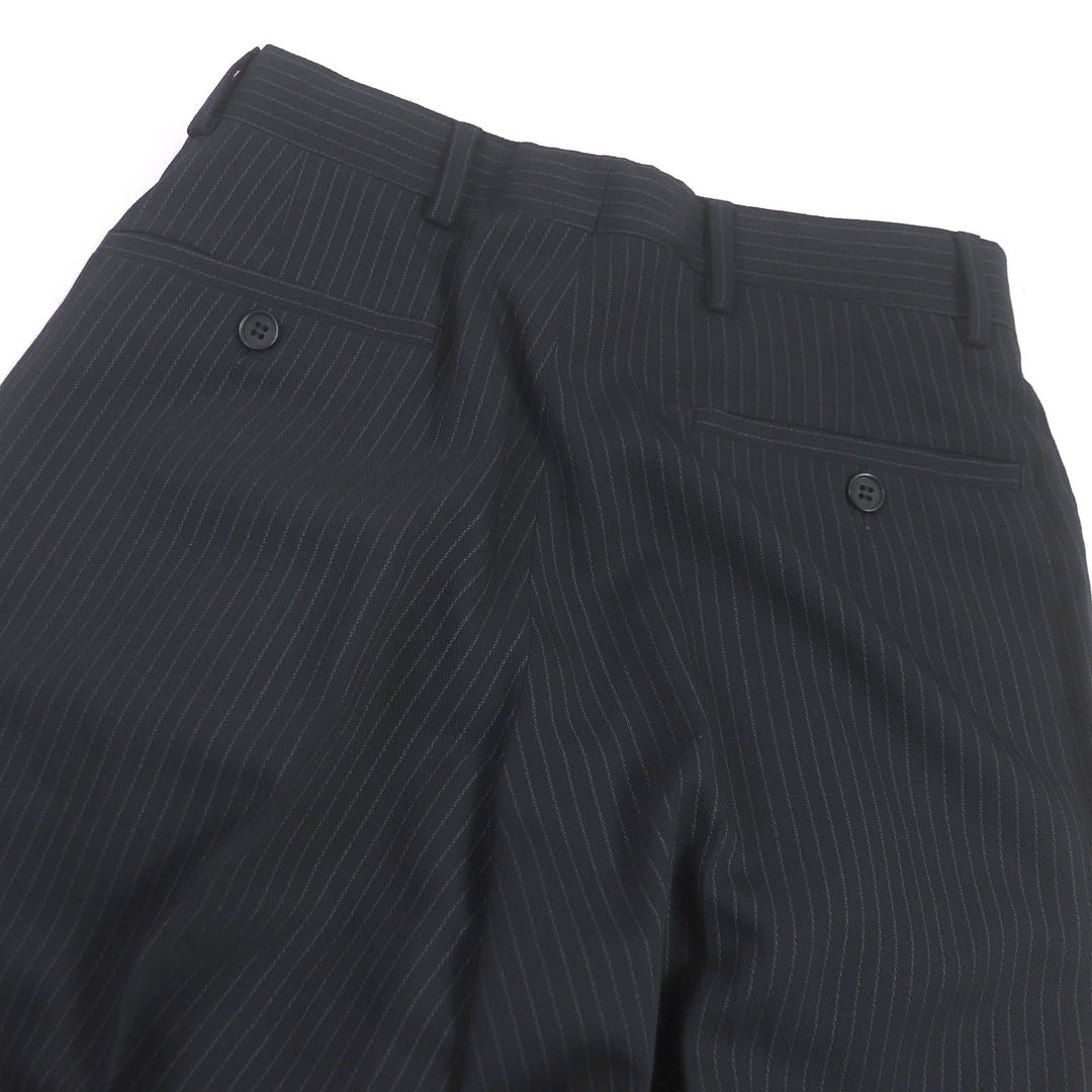 EMPORIO ARMANI suit Outer: 86% wool, Outer: 1% polyamide (nylon), Outer: 2% elastane (polyurethane), Outer: 1% polyester, Lining: 100% cupra black mens 44 Used Authentic