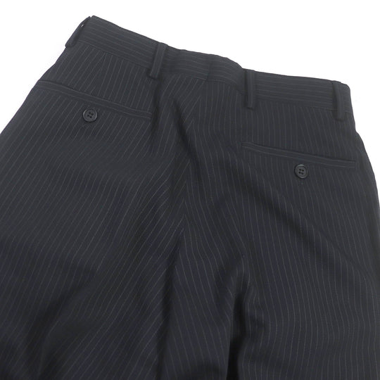 EMPORIO ARMANI suit Outer: 86% wool, Outer: 1% polyamide (nylon), Outer: 2% elastane (polyurethane), Outer: 1% polyester, Lining: 100% cupra black mens 44 Used Authentic