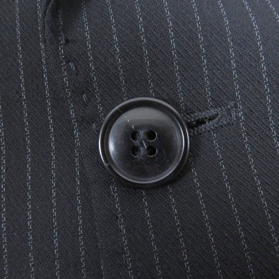 EMPORIO ARMANI suit Outer: 86% wool, Outer: 1% polyamide (nylon), Outer: 2% elastane (polyurethane), Outer: 1% polyester, Lining: 100% cupra black mens 44 Used Authentic