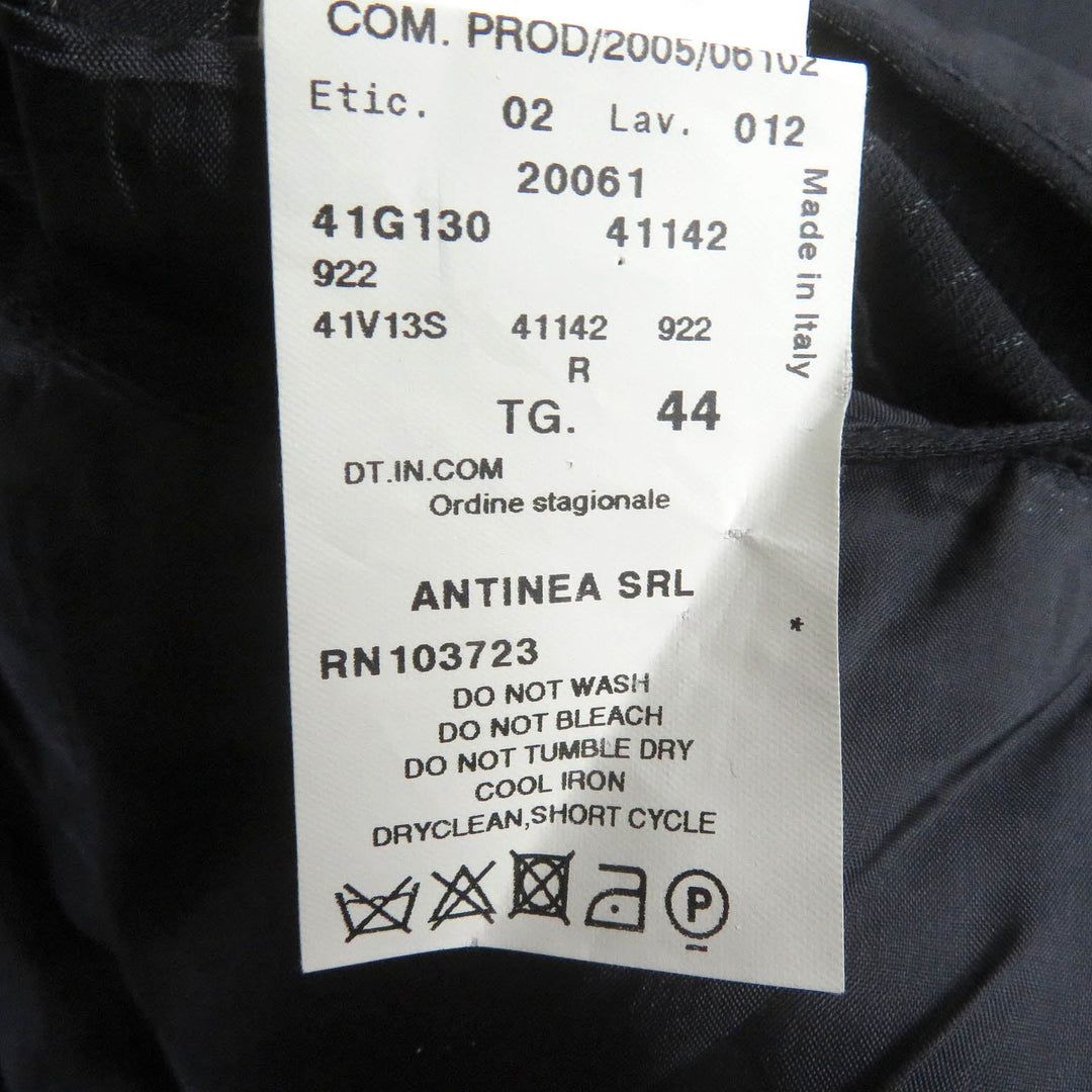 EMPORIO ARMANI suit Outer: 86% wool, Outer: 1% polyamide (nylon), Outer: 2% elastane (polyurethane), Outer: 1% polyester, Lining: 100% cupra black mens 44 Used Authentic