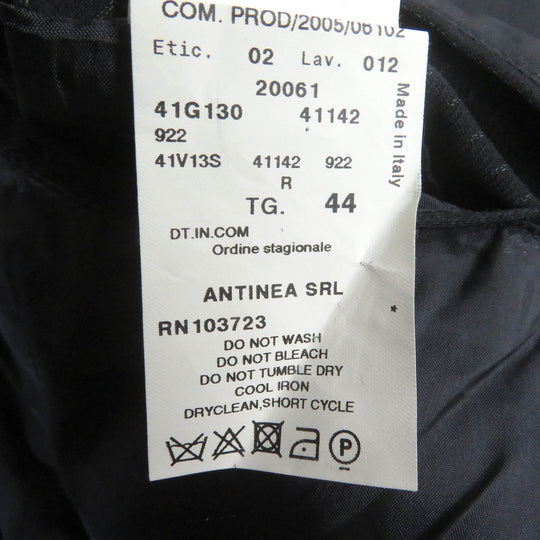 EMPORIO ARMANI suit Outer: 86% wool, Outer: 1% polyamide (nylon), Outer: 2% elastane (polyurethane), Outer: 1% polyester, Lining: 100% cupra black mens 44 Used Authentic