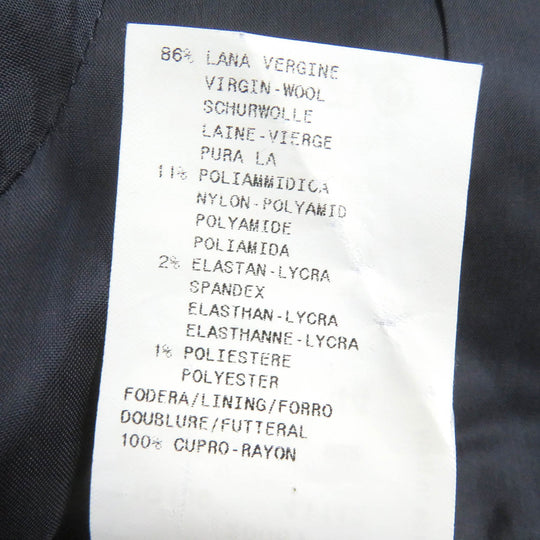 EMPORIO ARMANI suit Outer: 86% wool, Outer: 1% polyamide (nylon), Outer: 2% elastane (polyurethane), Outer: 1% polyester, Lining: 100% cupra black mens 44 Used Authentic