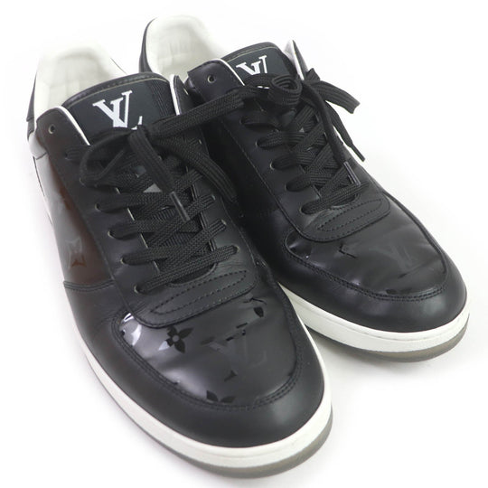 LOUIS VUITTON Low cut sneakers Main: Leather black LV Rivoli Line mens 41 Used Authentic