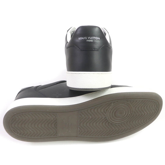 LOUIS VUITTON Low cut sneakers Main: Leather black LV Rivoli Line mens 41 Used Authentic