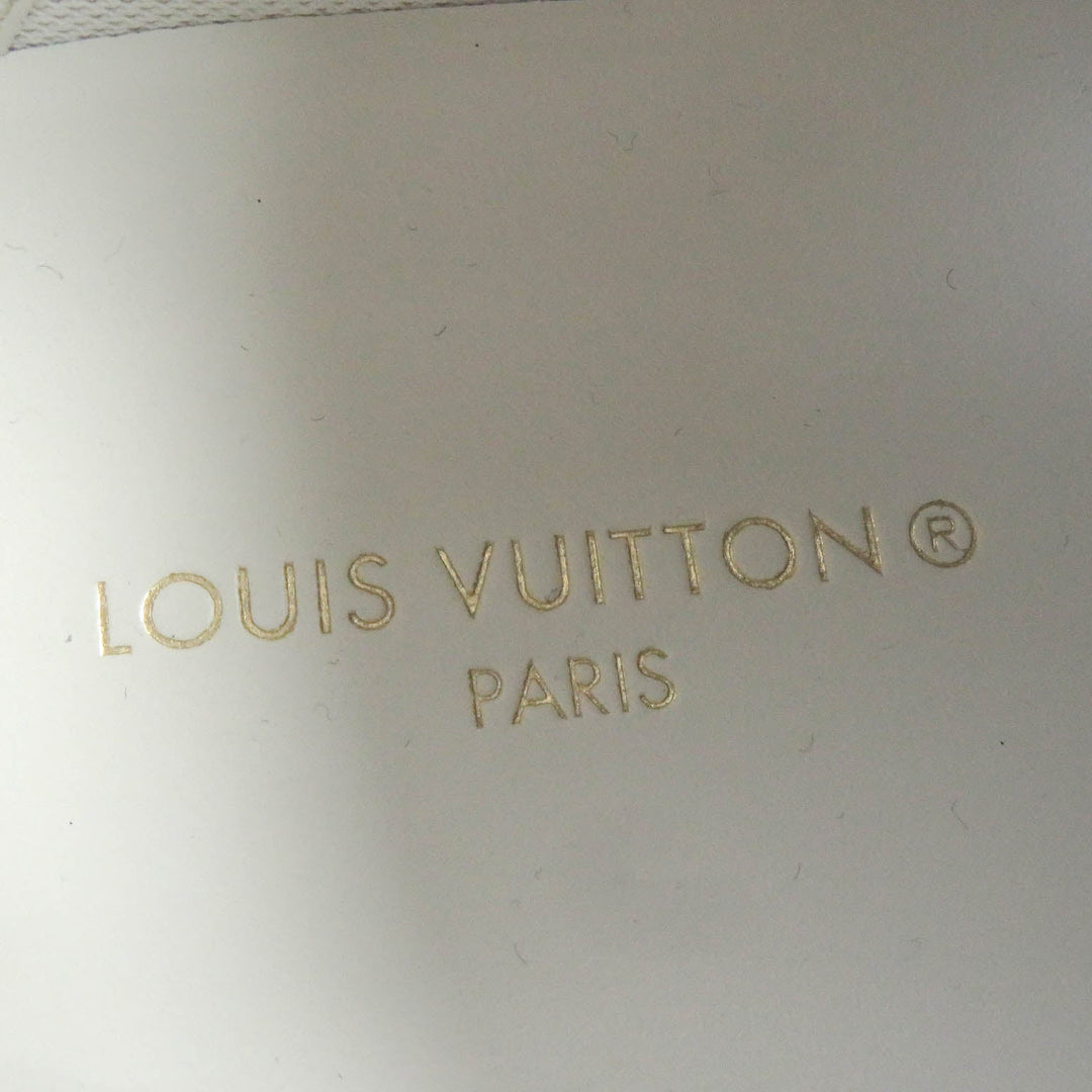 LOUIS VUITTON Low cut sneakers Main: Leather black LV Rivoli Line mens 41 Used Authentic