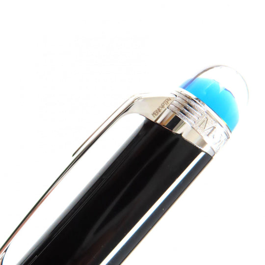 MONTBLANC Ballpoint pen 118848 Black Precious Rubbed Gin Black Silver star walker precious resin mens Used Authentic