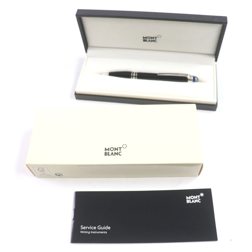 MONTBLANC Ballpoint pen 118848 Black Precious Rubbed Gin Black Silver star walker precious resin mens Used Authentic