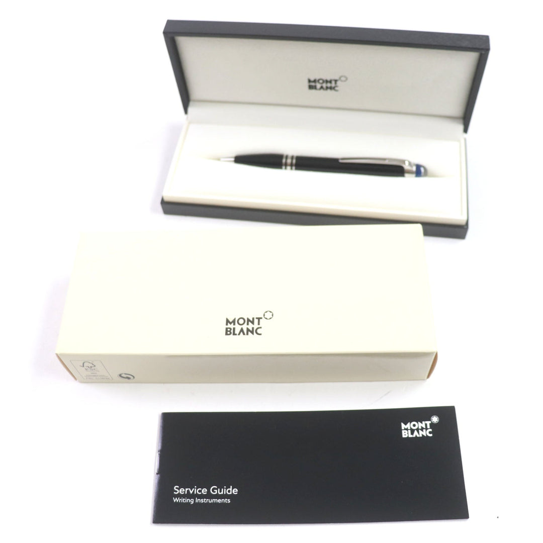 MONTBLANC Ballpoint pen 118848 Black Precious Rubbed Gin Black Silver star walker precious resin mens Used Authentic