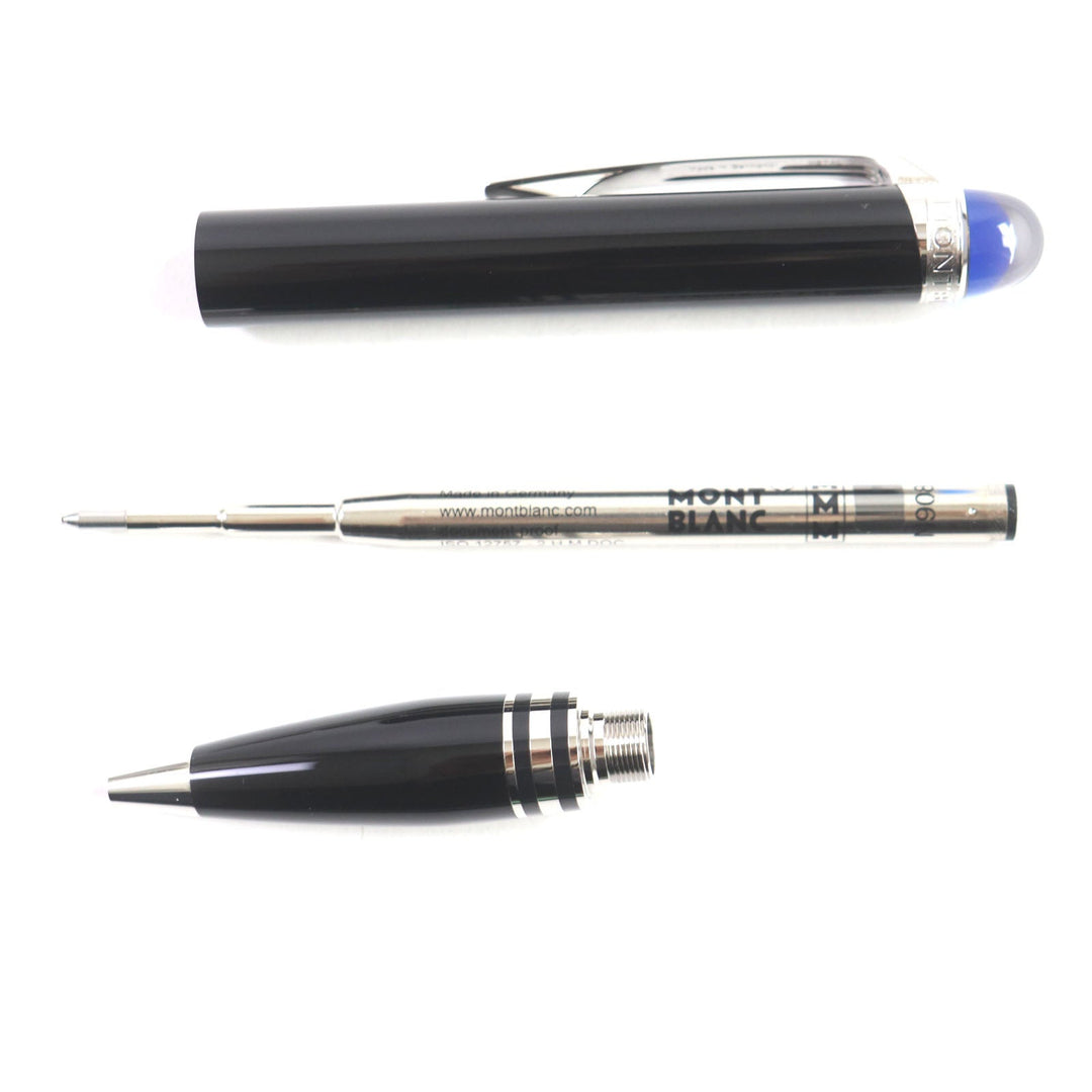 MONTBLANC Ballpoint pen 118848 Black Precious Rubbed Gin Black Silver star walker precious resin mens Used Authentic